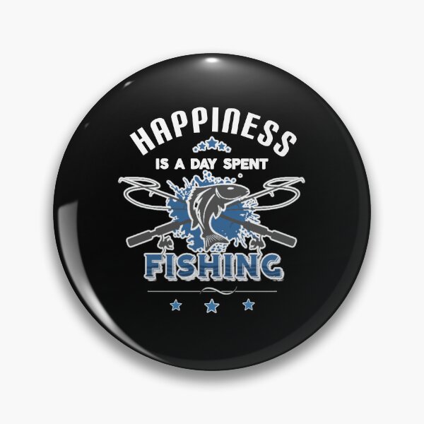 Item preview, Happiness is a day spent fishing. designed and sold by Umiska.