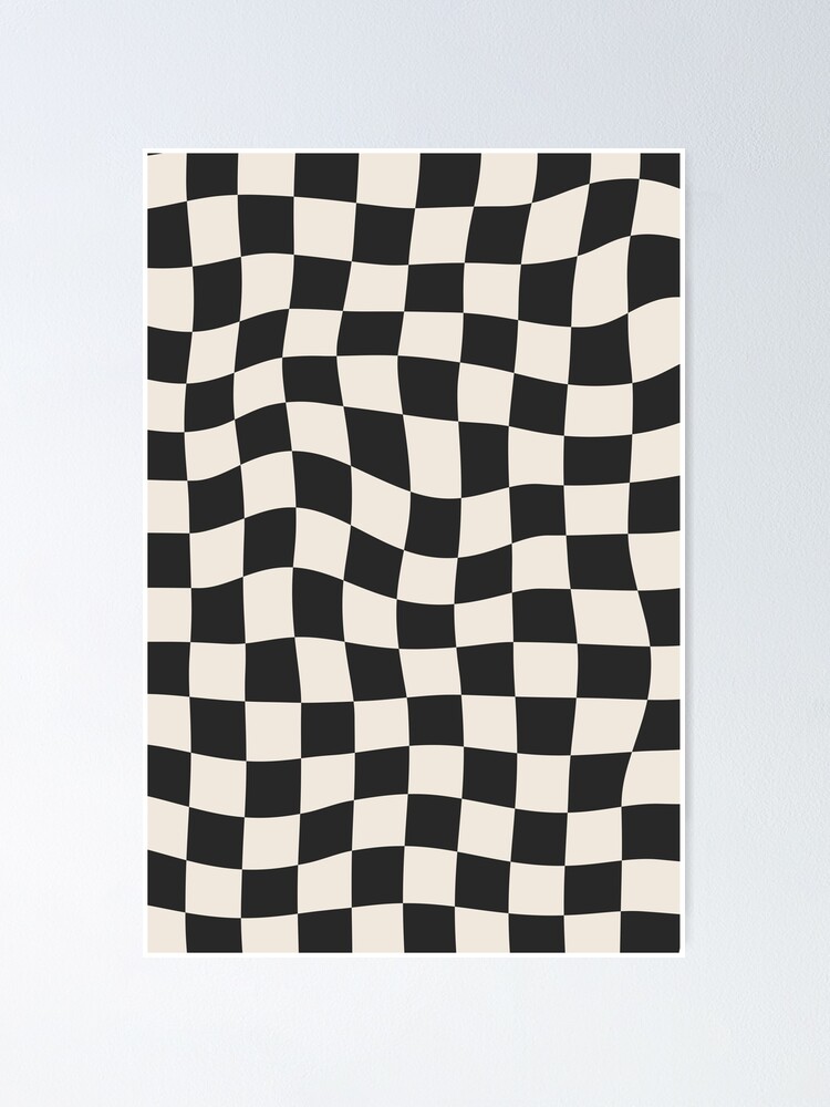 Checkerboard & Swirls Blank Page Journal 5x7 Inches 