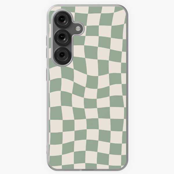Item preview, Sage Green Warped Checkered Pattern Checkerboard designed and sold by enricadenicola.