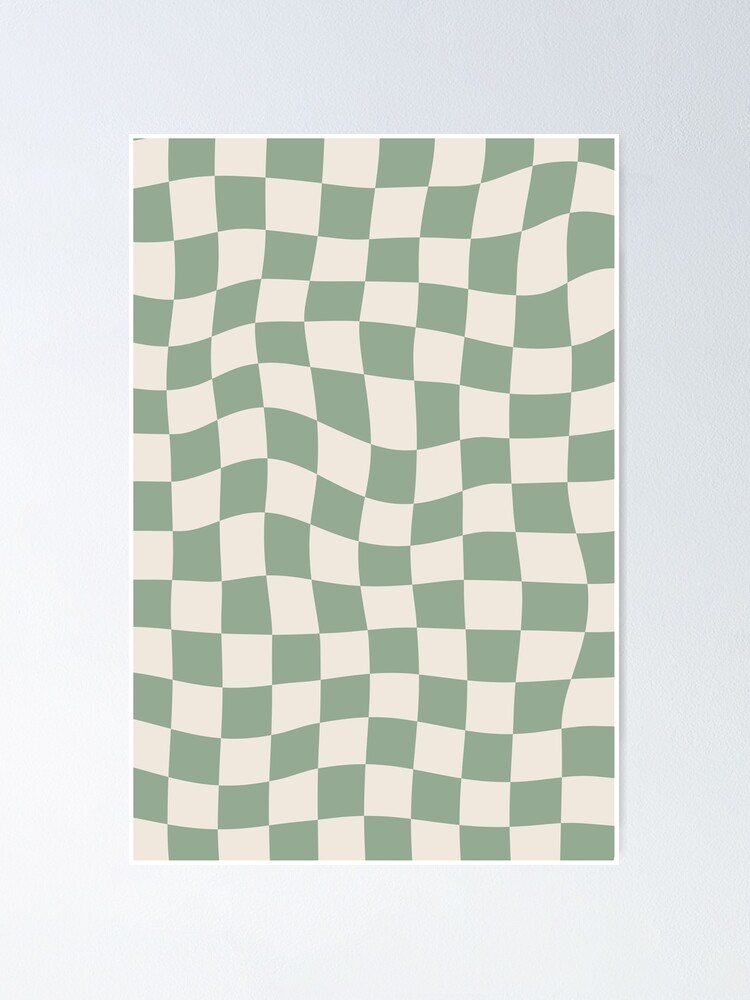 Simple Modern Abstract Green Triangle Checkered Pattern Stock