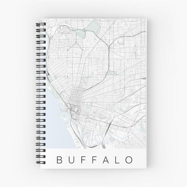Item preview, Buffalo map minimalist in colour with blue and green designed and sold by DesireeVDA.