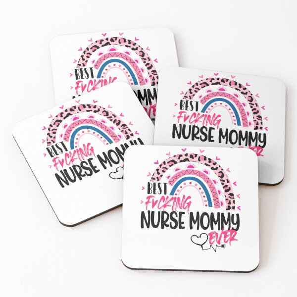 Artikelvorschau, Best Nurse Mommy Ever Mothers Day Nurses Day Leopard Rainbow entworfen und verkauft von EasyPrintGift.