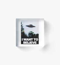 I Want To Believe UFO UFO Acrylic Block