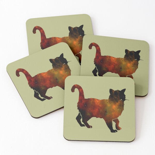 Item preview, black space cat designed and sold by cute-cats-world.