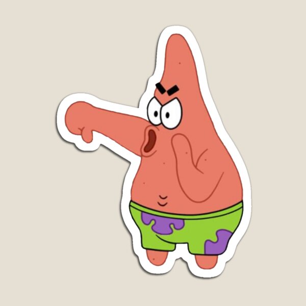 Patrick Star Memepatrick Star Angry Magnet By Ninuci Redbubble