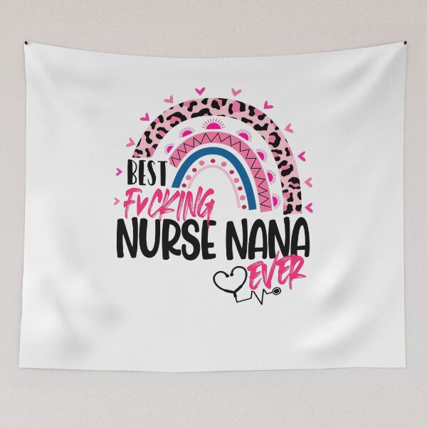 Artikelvorschau, Beste Krankenschwester Nana aller Zeiten Muttertag Krankenschwestern Tag Leopard Rainbow entworfen und verkauft von EasyPrintGift.