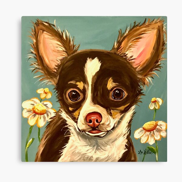 Psychedelic Rainbow Cute Tricolor Chihuahua Dog Art Jigsaw 