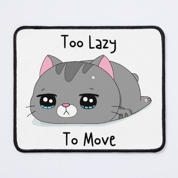 Item preview, Too Lazy To Move Cute Chartreux Grey Cat designed and sold by quinellie.