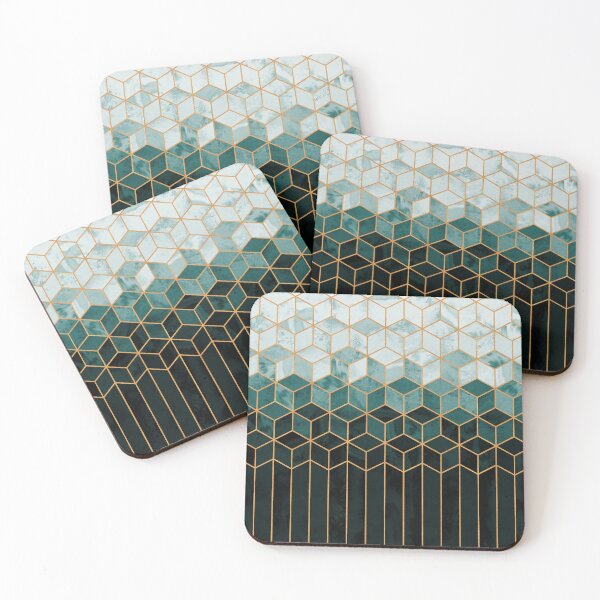 Item preview, Teal Cubes Luxury designed and sold by AmbienceArt.