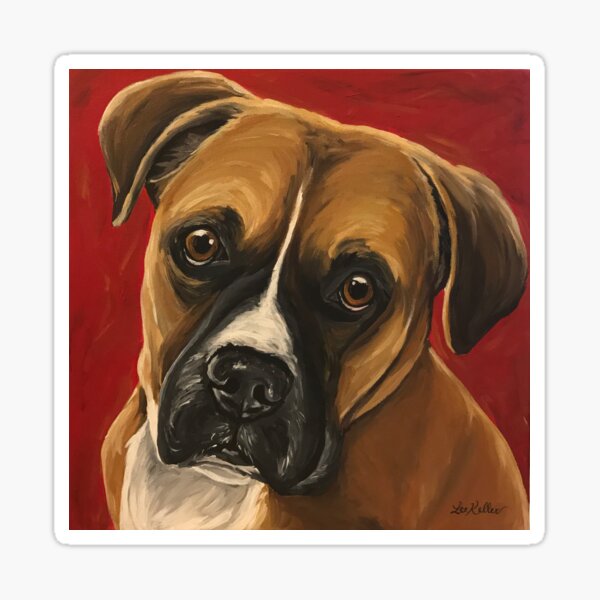 Item preview, Boxer Dog Art 'Walter' designed and sold by leekellerart.