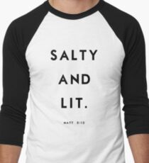 Salty and Lit Men's Baseball ¾ T-Shirt
