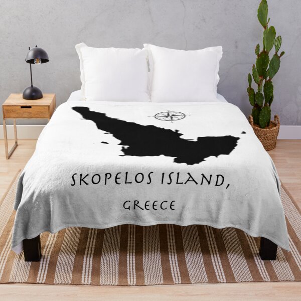 Item preview, Skopelos Island Map with Compass designed and sold by SMP-Shop.