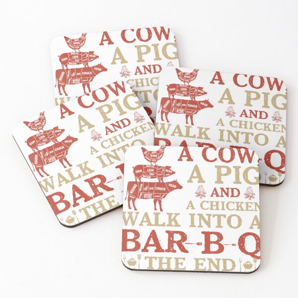 Item preview, A Cow A Pig And A Chicken Barbecue Vintage  designed and sold by ortmanxgzela.