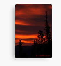 Summer Solstice's Fire Sky Canvas Print