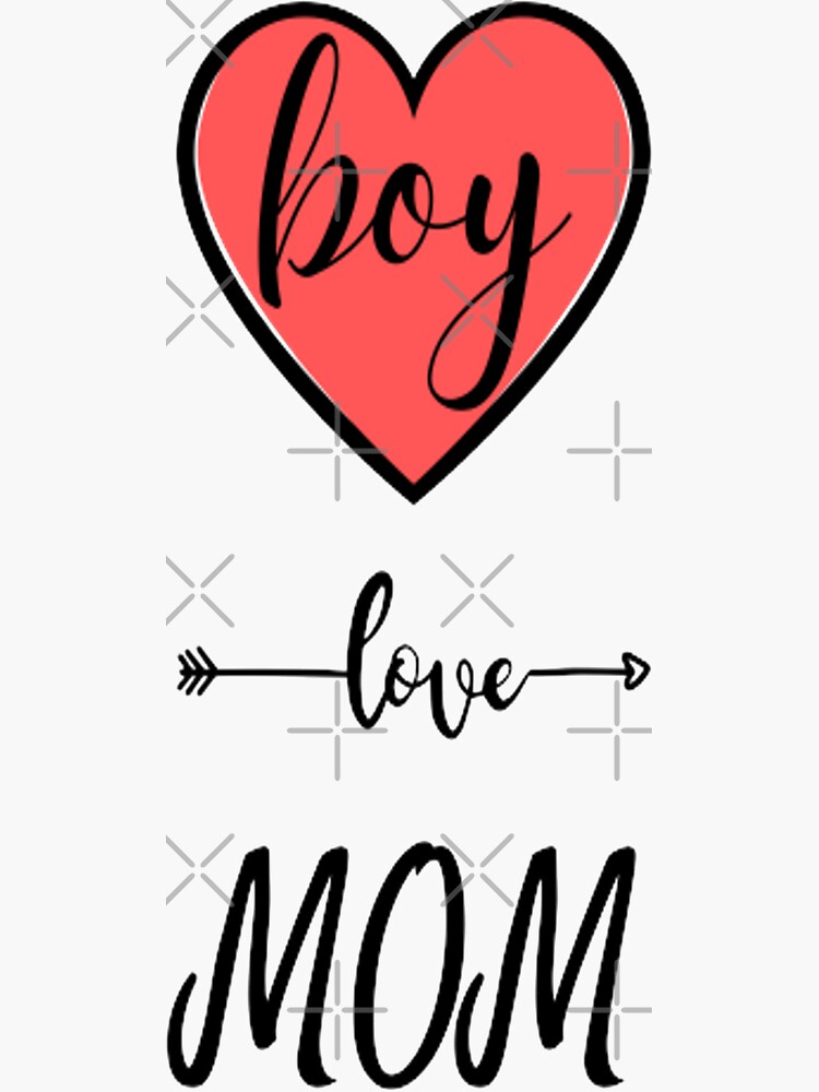 Boy Mom Sticker By Chamadesigner Redbubble