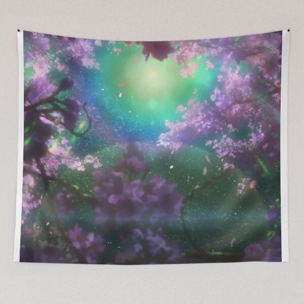 Item preview, moon and sakura flowers  designed and sold by ritusdesigns.