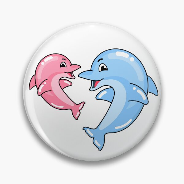 Item preview, Pink And Blue Glitter Dolphins Cute designed and sold by KimoStudio.