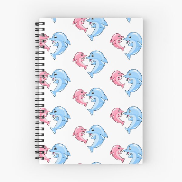 Item preview, Pink And Blue Glitter Dolphins Cute designed and sold by KimoStudio.