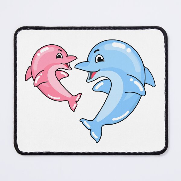 Item preview, Pink And Blue Glitter Dolphins Cute designed and sold by KimoStudio.