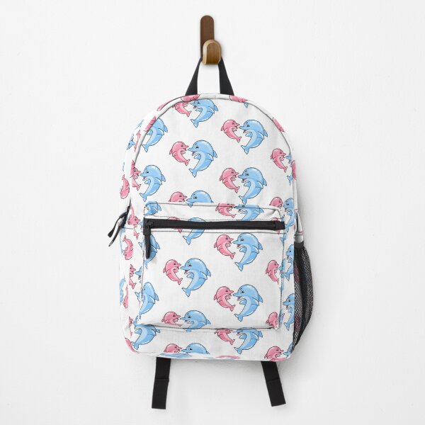 Item preview, Pink And Blue Glitter Dolphins Cute designed and sold by KimoStudio.