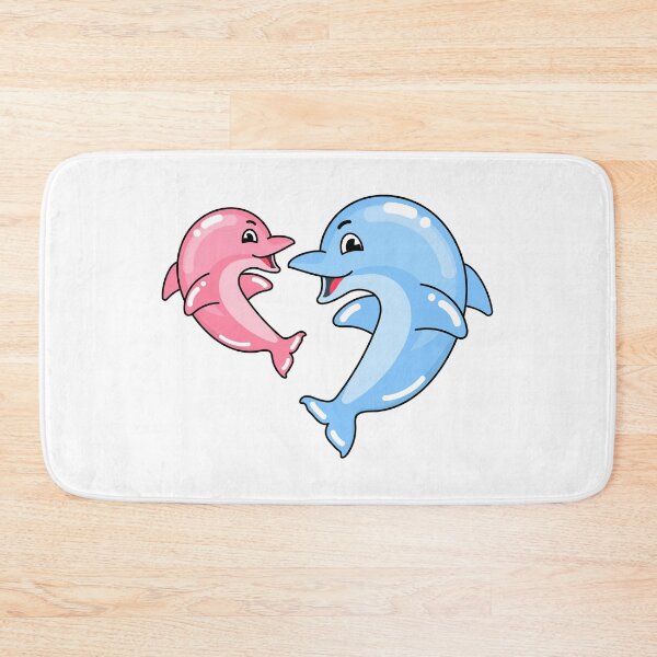 Item preview, Pink And Blue Glitter Dolphins Cute designed and sold by KimoStudio.
