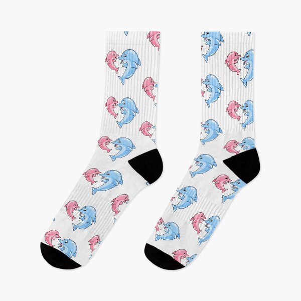 Item preview, Pink And Blue Glitter Dolphins Cute designed and sold by KimoStudio.