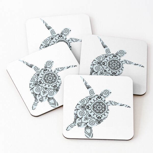 Item preview, Light Blue Mandala Turtle designed and sold by Justina Designs.