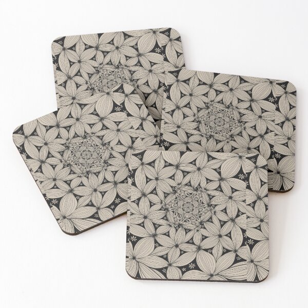 Item preview, Seed Pods Floral Spirograph, Monochromatic Mandala Sketch 032122 by Kristi Duggins designed and sold by Kristi Duggins.
