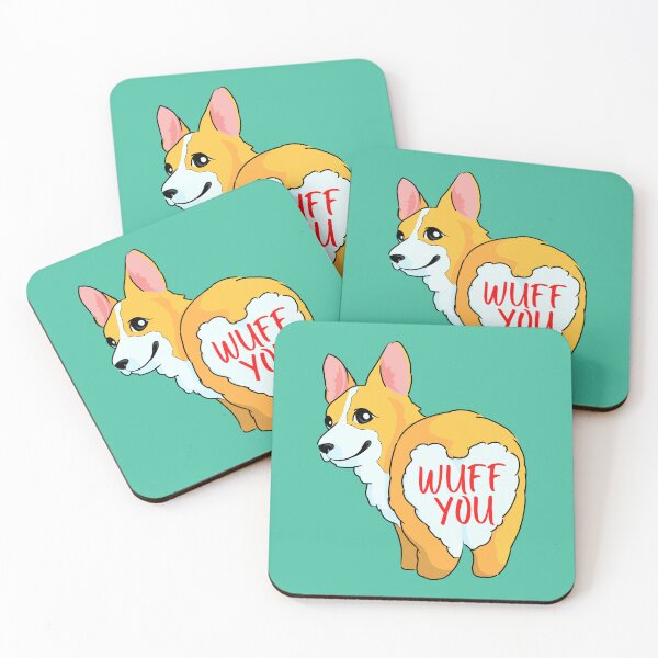 Item preview, Heart Butt Cute Corgi Says Wuff You designed and sold by Cawaiico.