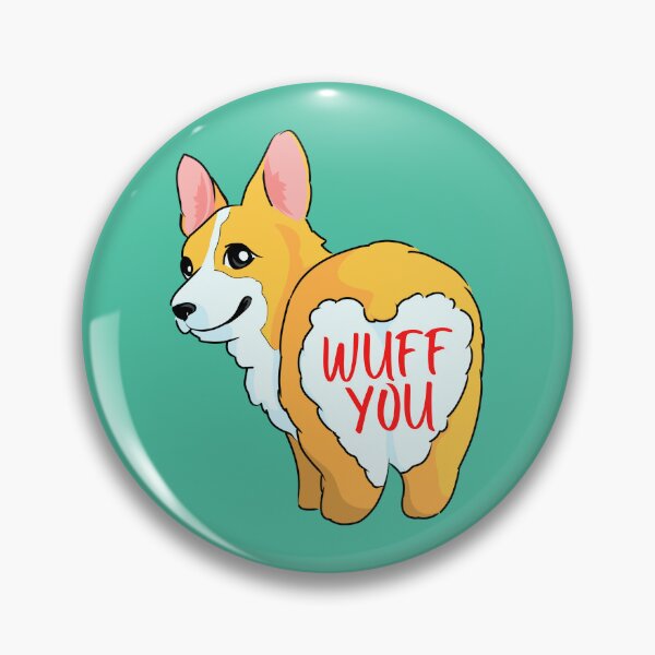 Item preview, Heart Butt Cute Corgi Says Wuff You designed and sold by Cawaiico.