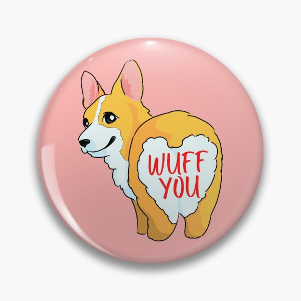 Item preview, Heart Butt Cute Corgi Says Wuff You Pack of 4s designed and sold by Cawaiico.