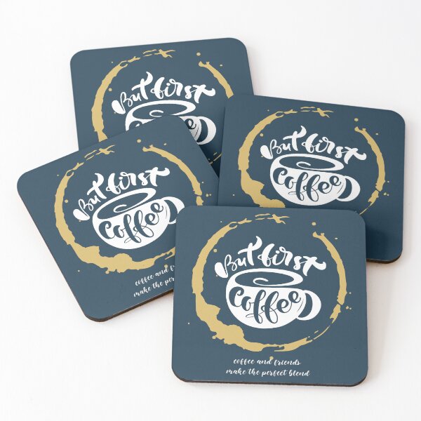 Item preview, coffee and friends make the perfect blend designed and sold by behappyshirts.