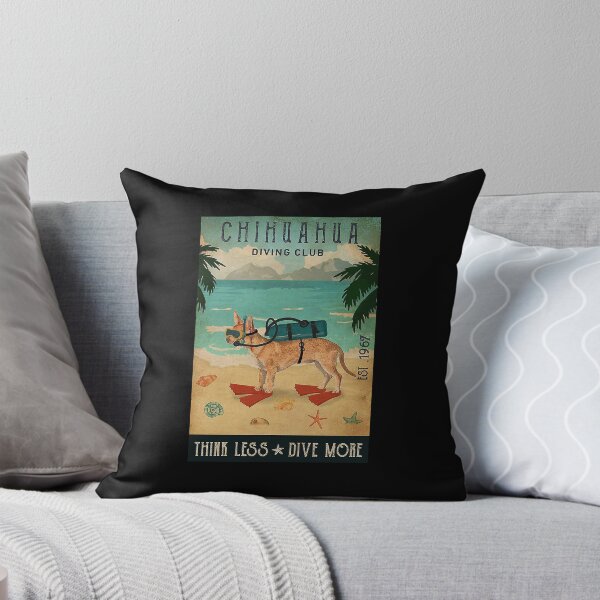Item preview, Chihuahua dog diving scuba beach quotes designed and sold by Douglafa.