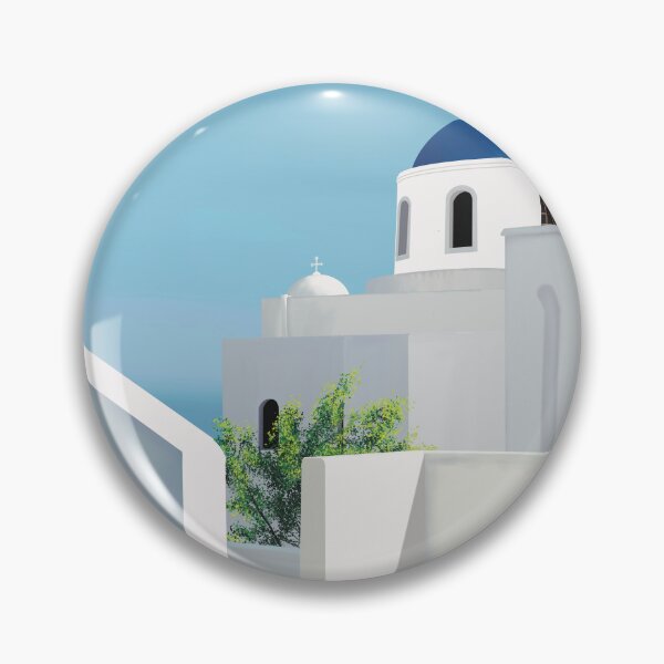 Item preview, Blue Domed Church, Santorini designed and sold by Ivlc ..