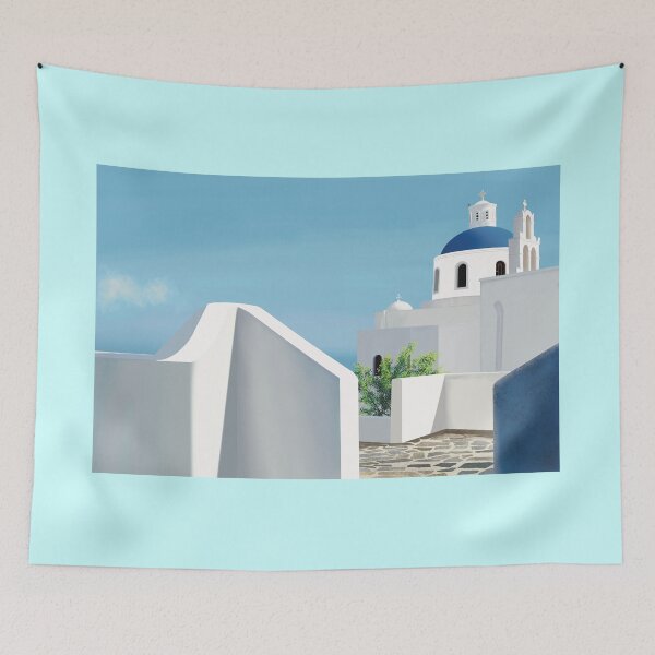 Item preview, Blue Domed Church, Santorini designed and sold by Ivlc ..
