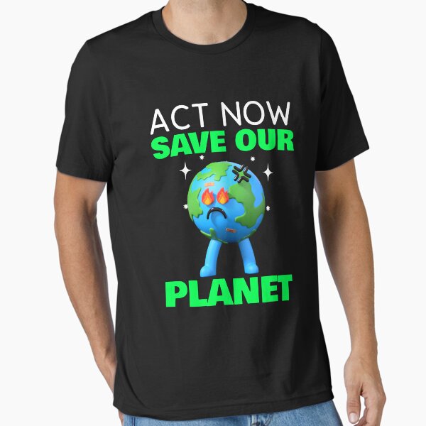 Artikel-Vorschau von   Tag der Erde T-Shirt, Handeln Sie jetzt Retten Sie unseren Planeten, Geschenk für Naturliebhaber, Naturliebhaber, Ökologe, Planetenschützer, süßes Tag der Erde-Shirt., designt und verkauft von DesignedBySnip.