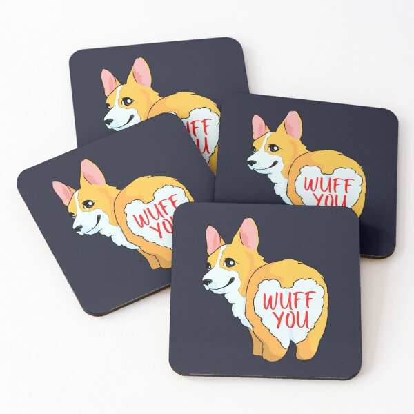 Item preview, Heart Butt Cute Corgi Says Wuff You with Numbers designed and sold by Cawaiico.