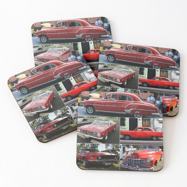 Item preview, Oldish Classic Vintage Red Cars Montage Set #7 designed and sold by Krispsm.