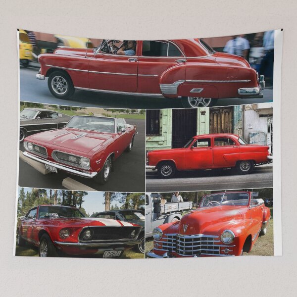 Item preview, Oldish Classic Vintage Red Cars Montage Set #7 designed and sold by Krispsm.