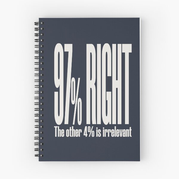 Item preview, 97% Right. The Other 4% Is Irrelevant designed and sold by HappySchnapper.