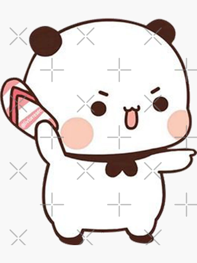 Dudu Is Making A Call To His Bubu, Cute Panda Bear Couple Bubu and Dudu  Sticker for Sale by Collins Gonzales