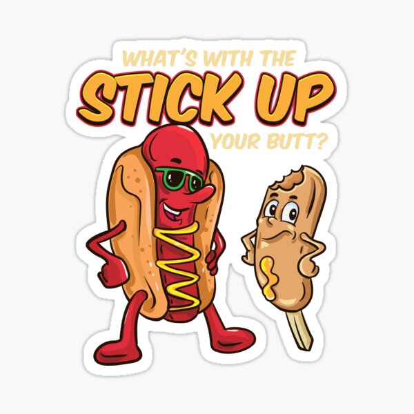 Wha'sup Dawg. Retro Hot Dog Cartoon Character