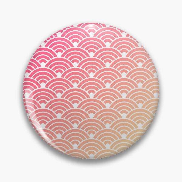 Item preview, Seigaiha Pattern in Pink Yellow Gradient designed and sold by Takeda-art.