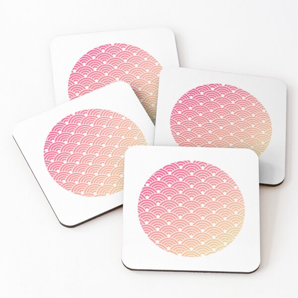 Item preview, Seigaiha Pattern in Pink Yellow Gradient designed and sold by Takeda-art.