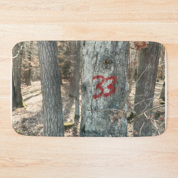 Item preview, Number 33 painted on a tree designed and sold by Ingo Menhard.