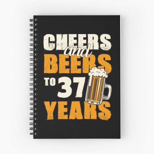 Item preview, Cheers and Beers to 37 years, funny birthday gift designed and sold by HeavyStyle.