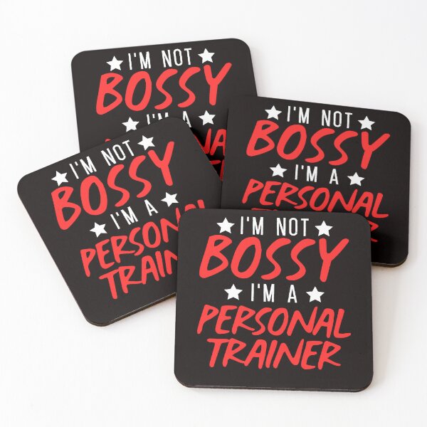 Item preview, Not Bossy Personal Trainer Fitness Instructor Workout Gym designed and sold by TomGiantDesigns.