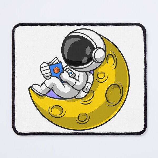 Item preview, An astronaut reading a book on the moon designed and sold by bestforyouu.