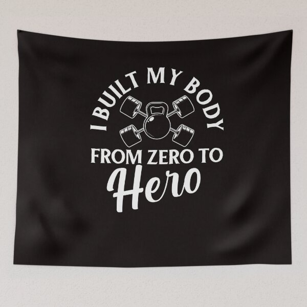Item preview, Built Body From Zero To Hero Fitness Workout Training Gym designed and sold by TomGiantDesigns.
