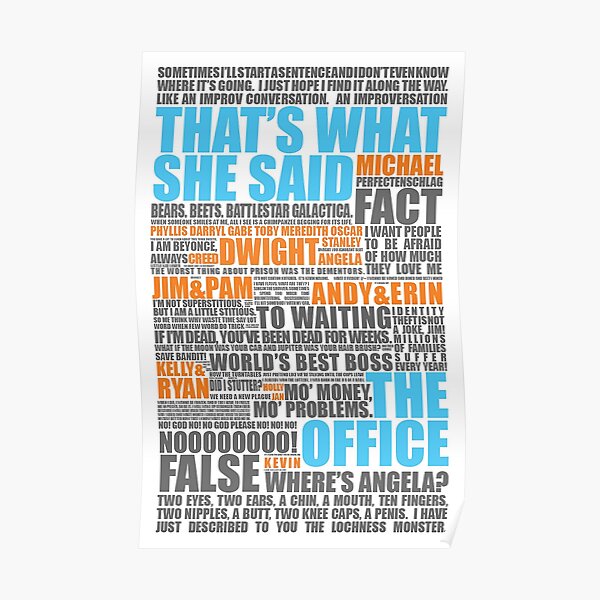 The Office Blue and Orange Poster
